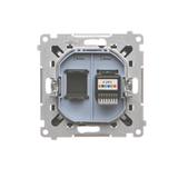 Simon 55 Gniazdo telefoniczne pojedyncze RJ12 Czarny mat TF1.01/149 KONTAKT