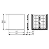 Panel LED Ledinaire RC065B G5 UGR19 28W 3400lm IP20/40 all-in 3000/4000K barwa neutralna 34_36S/830_