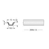 szyna nieperforowana 2m, 15 x 5,5 mm WAGO