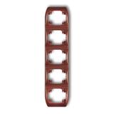 TREND Ramka pionowa pięciokrotna brązowy metalik