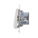 Simon 54 Łącznik świecznikowy z podświetleniem LED i do wersji IP44 16A 250V zaciski śrubowe biały *Posiada wkładkę DU1W DW5ABL.01/11 KONTAKT