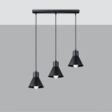 Sollux Lampa wisząca TALEJA 3 czarna [E27] SL.0986