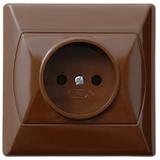 AKCENT Gniazdo pojedyncze - kolor brązowy