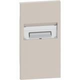 LIVING NOW - PLAKIETKA LAMPKI PRZESZKODOWEJ - 2 MODUŁY - PIASKOWY BEŻ, Bticino