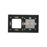 Simon 54 Touch Panel dotykowy S54 Touch 2 moduły 2 pola dotykowe poziome + 1 otwór na osprzęt S54 srebrna mgła DSTR220/71 KONTAKT
