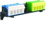 Zacisk PE/N z nośnikiem 2x18 Quickconnect - Blok dystrybucji zasilania (montaż na szynie) FZ382 HAGE