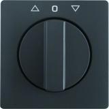 Q.x Płytka czołowa z pokrętłem do łącznika żaluzjowego obr. antracyt aksamit