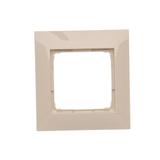 Simon 54 Premium Ramka 1-krotna PREMIUM do puszek karton-gips IP20 / IP44 kremowy DRK1/41 KONTAKT