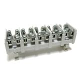 LZ5*35/16wyk.21 ,  Odgałęźnik instalacyjny 5-segmentowy (zacisk: 5x35mm2 - 5x4x16mm2) na TS 35, szar