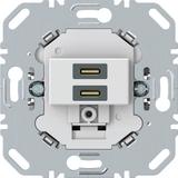 one.platform Mechanizm gniazda ładowania USB C+C 20W PD, biały mat