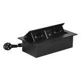 Gniazdo meblowe wpuszczane w blat z płaskim frezowanym rantem, ładowarką USB i przewodem 1,5m, 2x2P+ OR-GM-9035(GS)/B ORNO