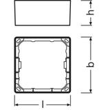 Ramka do montażu powierzchniowego Opraw DOWNLIGHT Slim SQ105 4058075079397 LEDVANCE