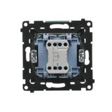 Simon 55 Przycisk zwierny pojedynczy zwierny z podświetleniem LED szybkozłączka Czarny mat