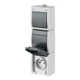 ŁNT AQUANT 1-b/schod+GNT 2x2P+Z pion szary IP55