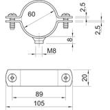 2900/W, ŚRUBOWA OBEJMA DYSTANS.2"