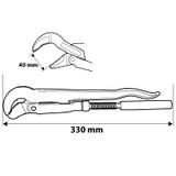 Klucz do rur typ "45", 1.0", 330 mm