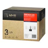 TOS DUO LED 2x20W podwójny naświetlacz ogrodowy, 2x1600lm, IP65, 4000K, PC, czarny