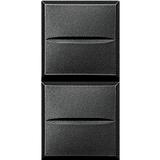 AXOLUTE - PRZYCISK PODWÓJNY 1 MODUŁ AXIAL ANTRACYT, Bticino