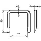 Klamra do płask. 30 mm, dł. 40 mm, St/tZn