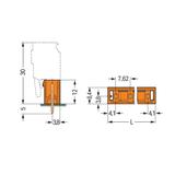 MCS-MIDI Classic wtyk 10-bieg. pomarańczowy raster 7,62 mm /50szt./ WAGO