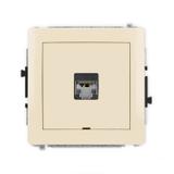 DECO Mechanizm gniazda komputerowego pojedynczego 1xRJ45, kat. 5e, ekranowany, 8-stykowy, bez pola o