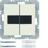 BERKER B.Kwadrat/S.1 KNX RF przycisk podwójny płaski z baterią słoneczną krem 85656182 HAGER