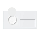 Simon 100 Panel 2-krotny IP44: 1 gniazdo+1 klawisze biały mat