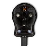 Wtyczka kątowa UNI-SCHUKO, skręcana czarna