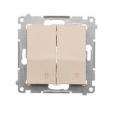 Simon 54 Łącznik krzyżowy podwójny 10A 250V szybkozłączka kremowy DW7/2.01/41 KONTAKT