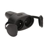 Bryzgoszczelne podwójne gniazdo gumowe IP44 16A 230V OR-AE-13117 ORNO