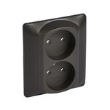 SISTENA LIFE PLAKIETKA CHOCO DO GNIAZDA PODWÓJNEGO 2X2P, Legrand