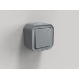 NOWE PLEXO - PRZYCISK JEDNOBIEGUNOWY KOMPLET NATYNKOWY 10 A - 250 V~ SZARY