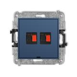 ICON Gniazdo głośnikowe podwójne navy blue 64IGGBO-2 KARLIK