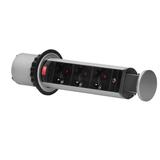 Gniazdo meblowe O6cm wysuwane z blatu z blokadą i przewodem 1,8m, 3x2P+Z (Schuko) OR-AE-1347(GS) ORNO