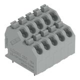 Dwupiętrowa listwa do płytek drukowanych 5‑biegunowa szara raster 5mm 250‑705 /27szt./ WAGO