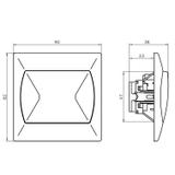 AKCENT Łącznik schodowy z podświetleniem pomarańczowym - kolor brązowy