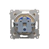 Simon 54 Gniazdo DATA z kluczem uprawniającym 16A z. śrub. kremowy