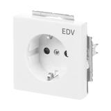 CARAT/FUTURE Gniazdo SCHUKO Z nadrukiem „EDV” Z szybkozłączami Z uziemieniem, 2P+E Z przesłonami bi 2CKA002013A5268 ABB