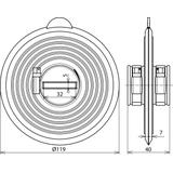 Uszczelka wodoszczelna do 1 bar na przepust dla płaskownika 30x3,5 mm, tworzywo, żółta