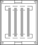 univers N Blok 300x250mm z szynami 4-pol. Cu 25x6mm 4x400A UE21D3 HAGER