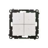 Simon 55 Łącznik/Przycisk zwierny 4-krotny elektroniczny Biały mat TEW4.01/111 KONTAKT