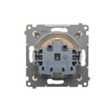 Simon 54 Gniazdo Schuko z przesłonami 16A z. śrub. kremowy