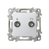 SZAFIR Gniazdo RTV przelotowe 14-dB - kolor biały