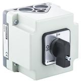 Rozłącznik krzywkowy 0-1 16A 4P w obudowie pokrętło małe czarne bez blokady IP65