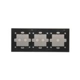 Simon 54 Touch Panel dotykowy S54 Touch 3 moduły 1 pole dotykowe + 2 pola dotykowe poziome + 2 pola dotykowe poziome srebrna mgła DSTR3122/71 KONTAKT