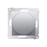 Simon 54 Ściemniacz obrotowy dwubiegunowy do LED ściemnialnych 230V 5-215W srebrny mat *Wymagana ins