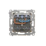 "Simon 54 WMDL-Z10005-041 Łącznik dwubiegunowy podwójny (moduł) 16AX, 250V~, zaciski śrubowe