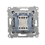 Simon 54 Łącznik schodowy z podświetleniem LED bez piktogramu 10A 250V szybkozłączka antracyt DW6L.01/X/48 KONTAKT