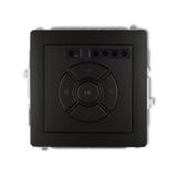 DECO Mechanizm elektronicznego sterownika roletowego (przycisk strefowy) czarny mat