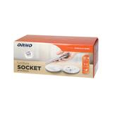 Gniazdo meblowe O8cm wpuszczane w blat z ładowarką indukcyjną, ładowarką USB z 2 gniazdami A i C, pr OR-GM-9015/W ORNO